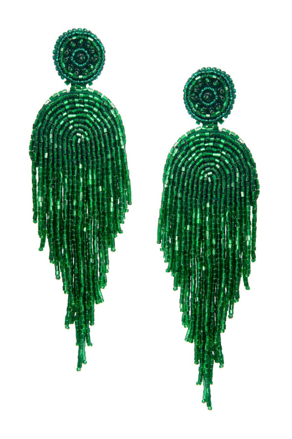 Green Elizabeth Earrings