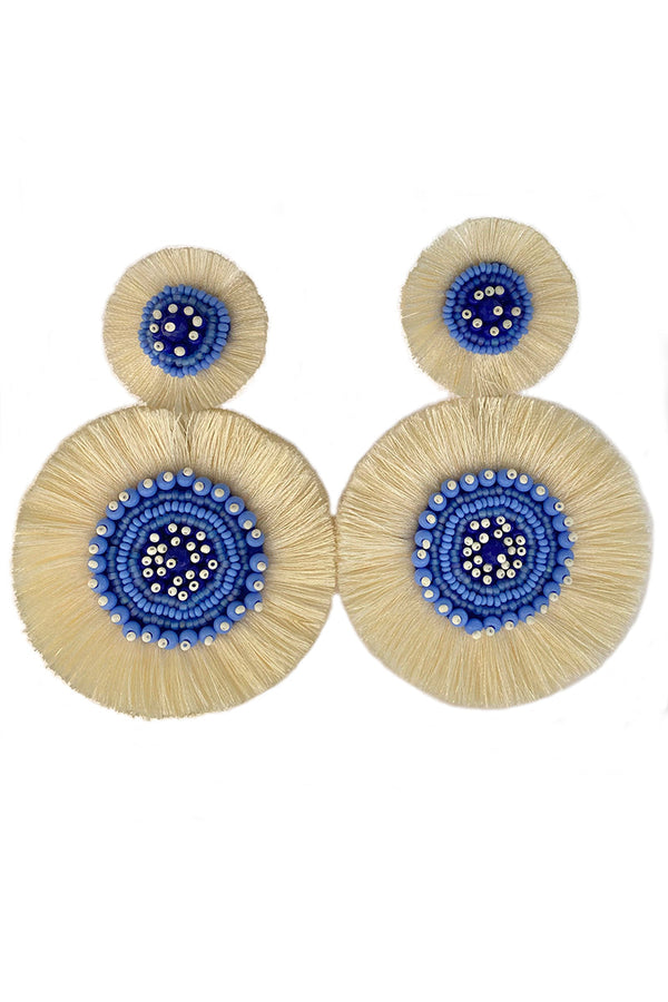 Blue and White Marylin Earrings