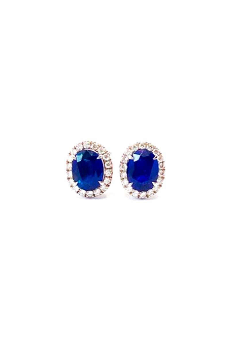 Sapphire Halo Studs