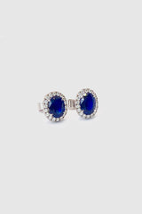 Sapphire Halo Studs